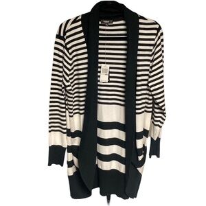Premise black and white cardigan duster size 1x nwt
